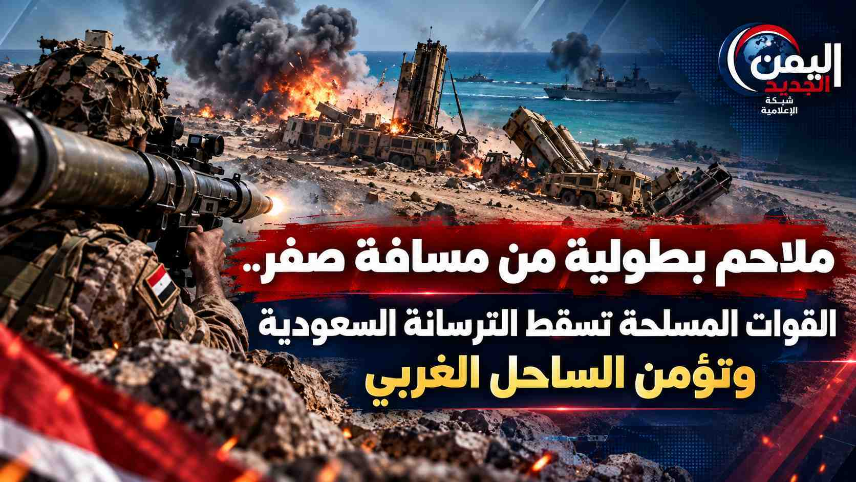شبكة اليمن الجديد الإعلامية: ملاحم بطولية من مسافة صفر.. القوات المسلحة تسقط الترسانة السعودية وتؤمن الساحل الغربي