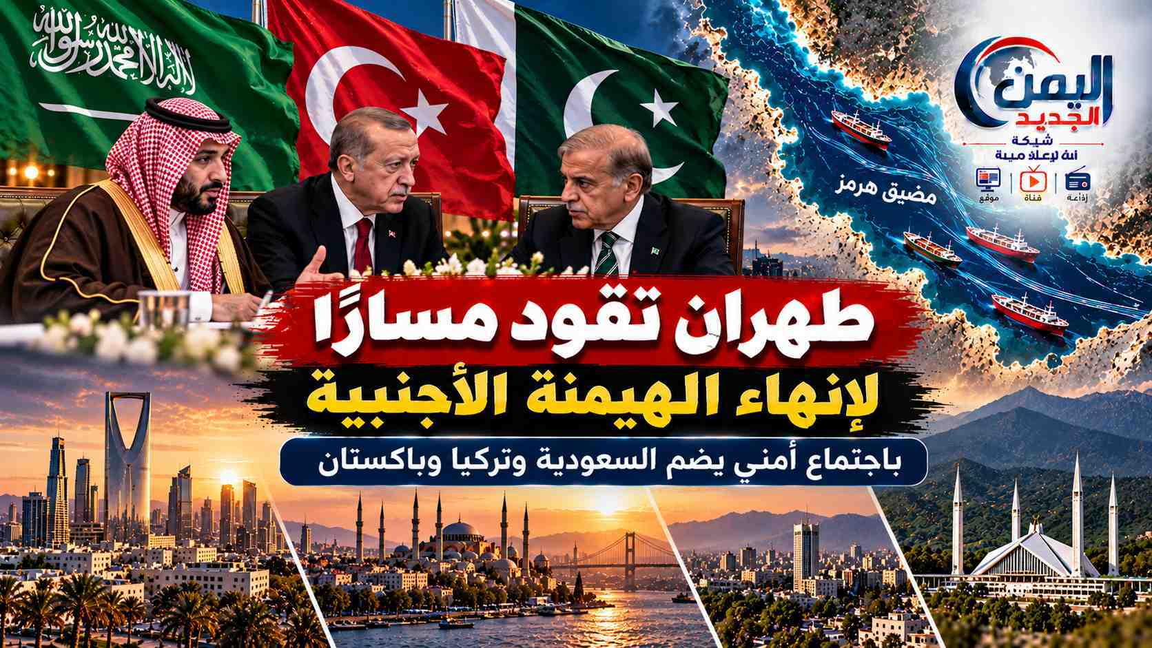 شبكة اليمن الجديد الإعلامية: طهران تقود مساراً لإنهاء الهيمنة الأجنبية باجتماع أمني يضم السعودية وتركيا وباكستان