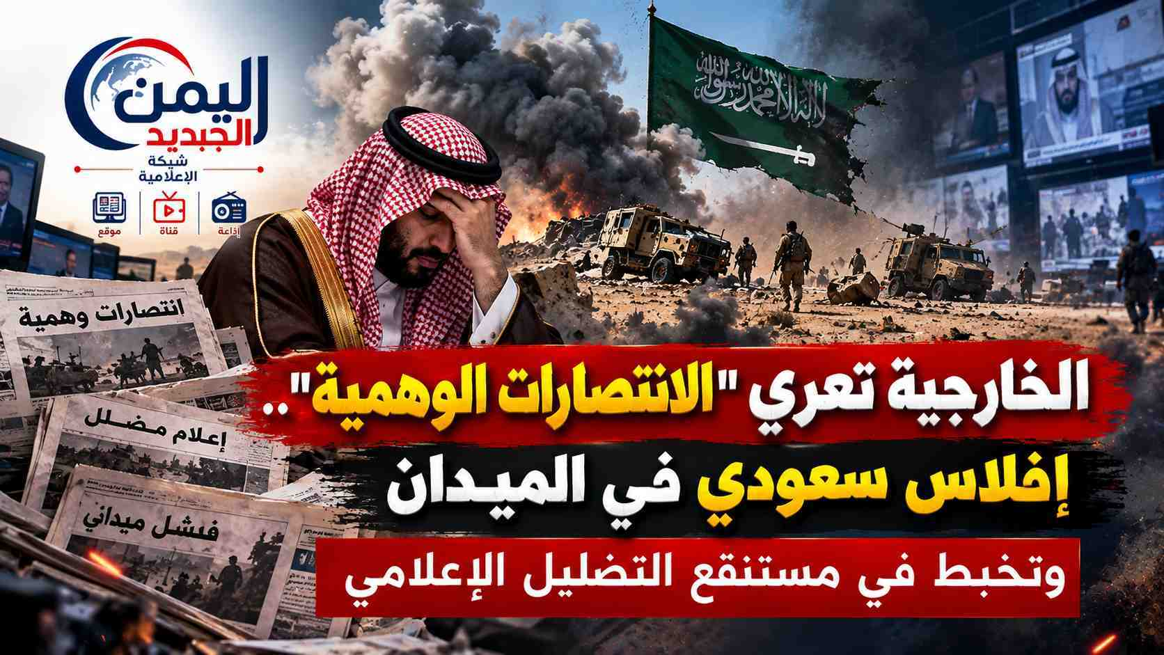 شبكة اليمن الجديد الإعلامية: الخارجية تعري "الانتصارات الوهمية".. إفلاس سعودي في الميدان وتخبط في مستنقع التضليل الإعلامي